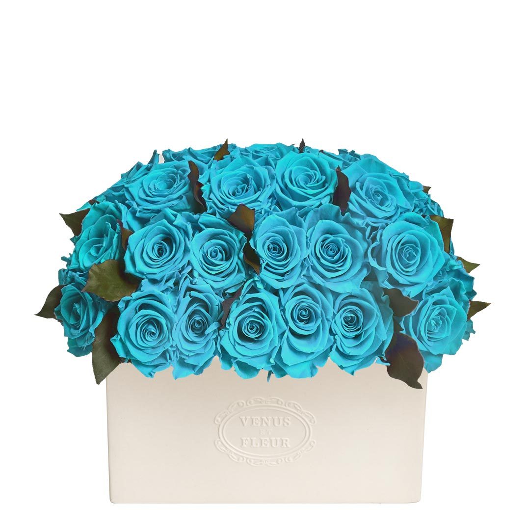 Serene Vase with Eternity® Roses & Eternity™ Hedera Leaves