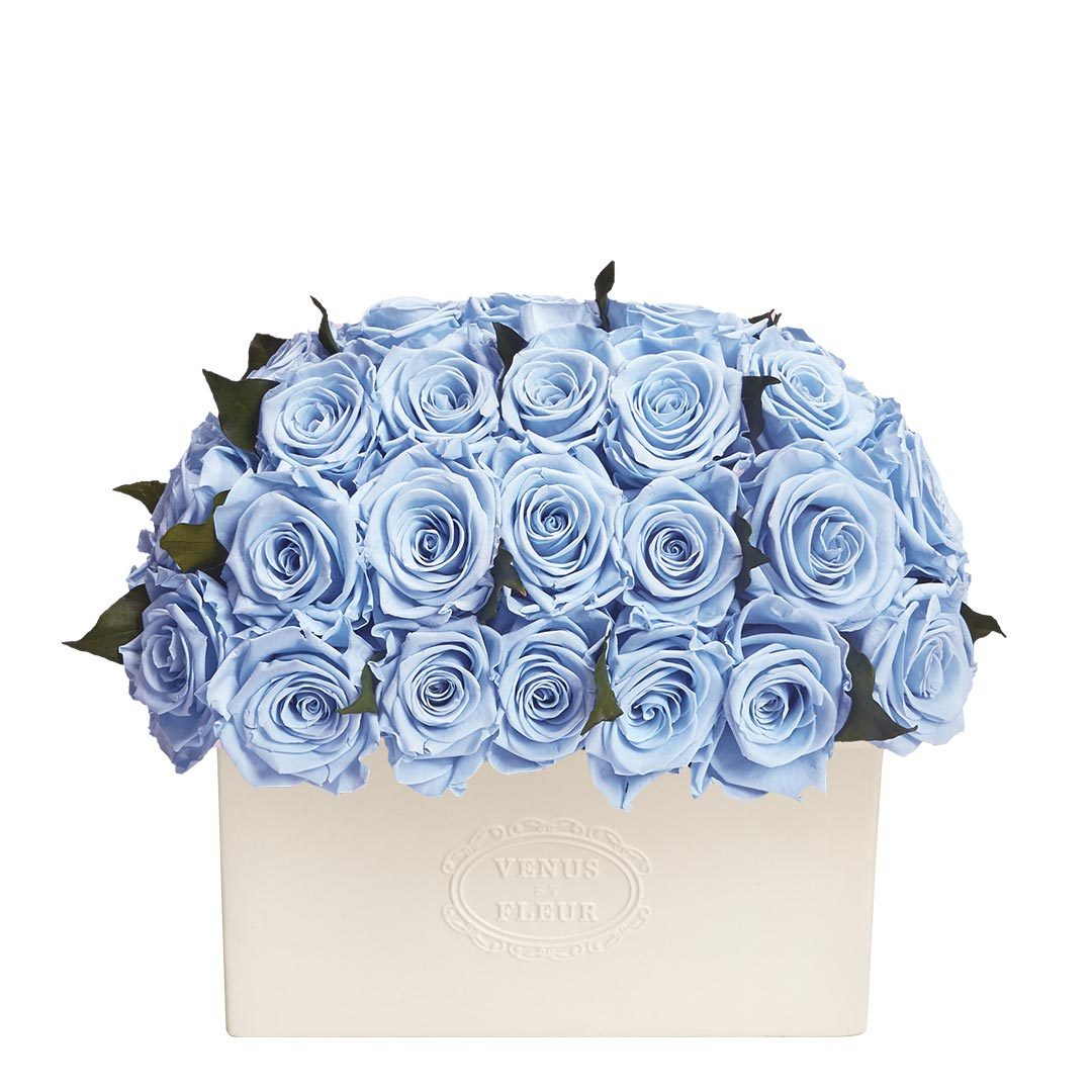 Serene Vase with Eternity® Roses & Eternity™ Hedera Leaves
