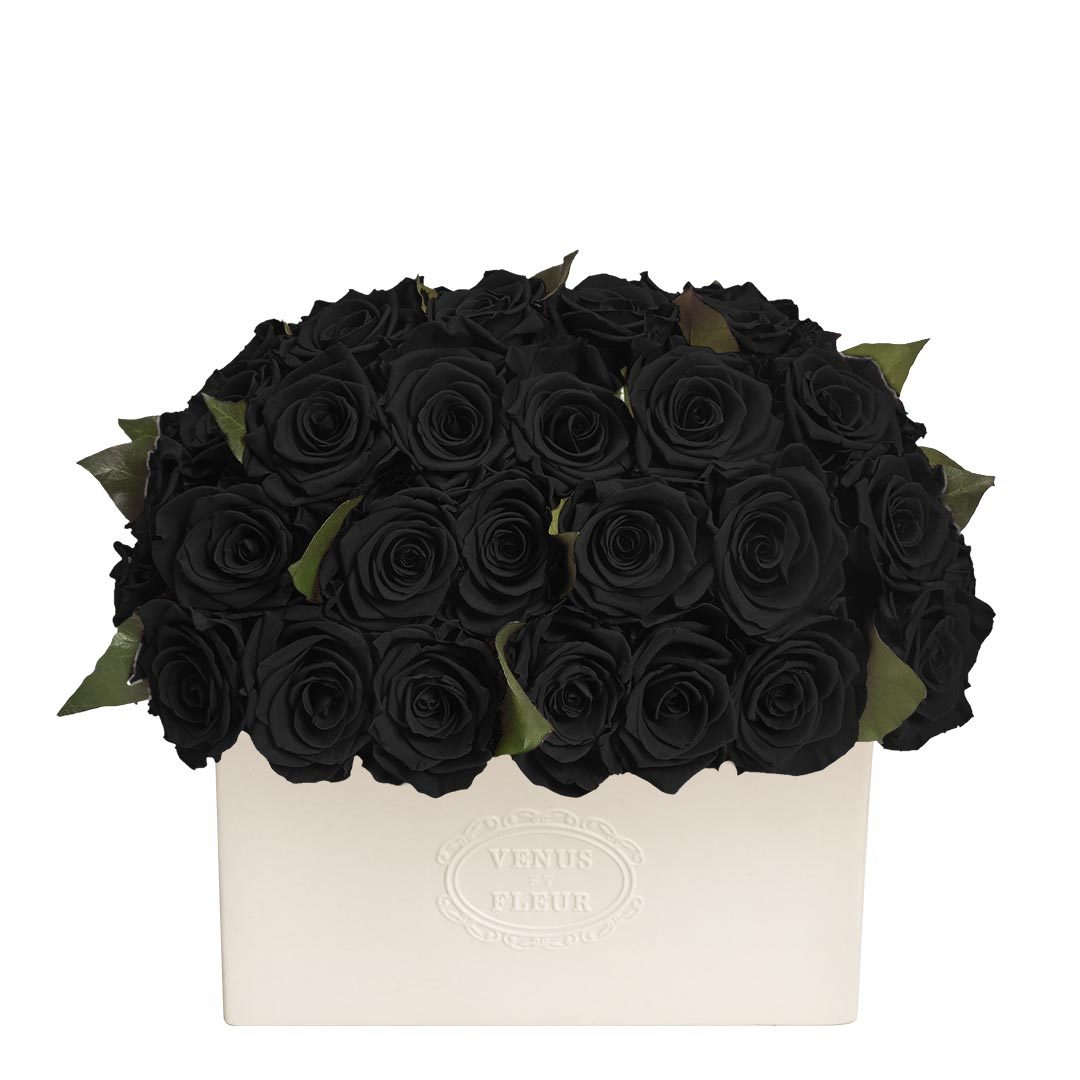 Serene Vase with Eternity® Roses & Eternity™ Hedera Leaves