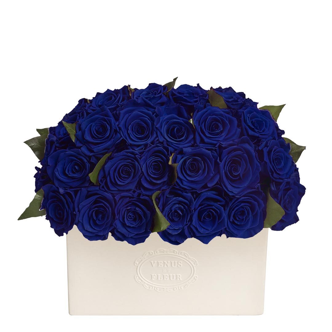 Serene Vase with Eternity® Roses & Eternity™ Hedera Leaves