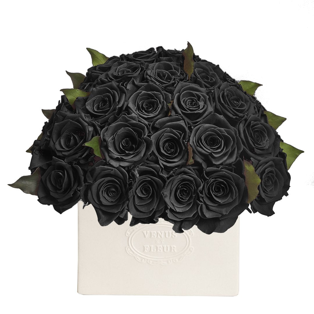 Allura Vase with Eternity® Roses and Eternity™ Hedera Leaves