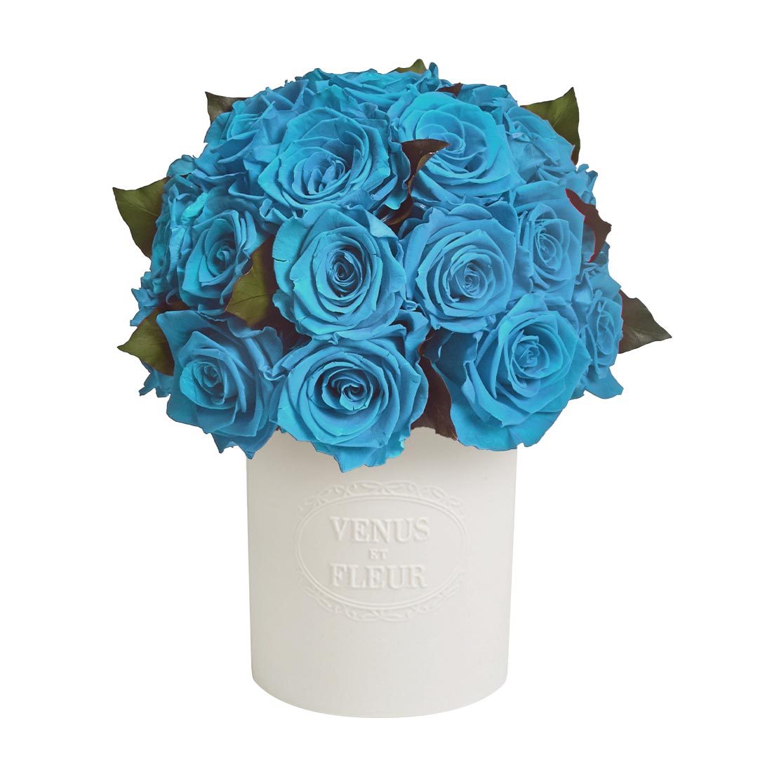 Fleura Vase with Eternity® Roses and Eternity™ Hedera Leaves