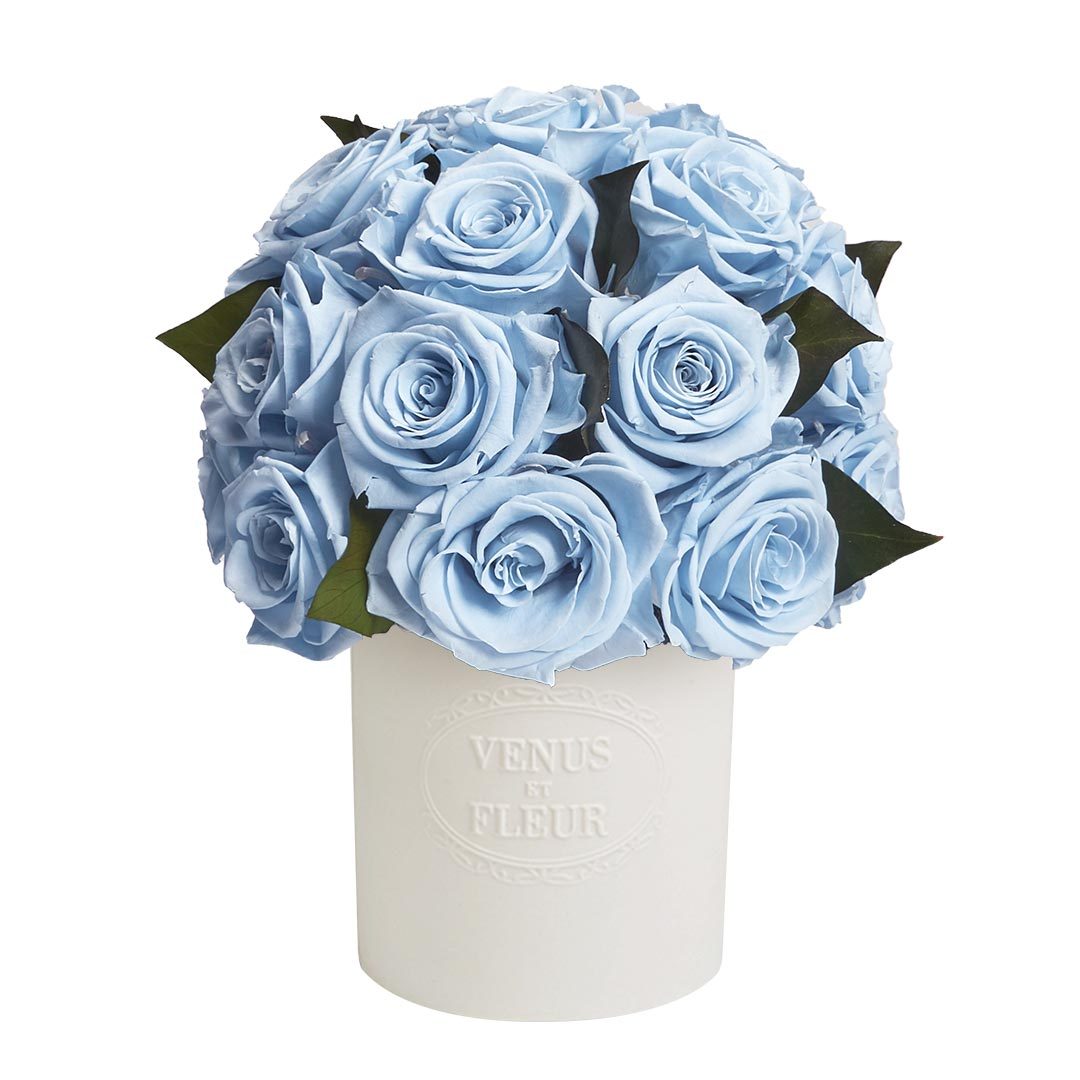 Fleura Vase with Eternity® Roses and Eternity™ Hedera Leaves