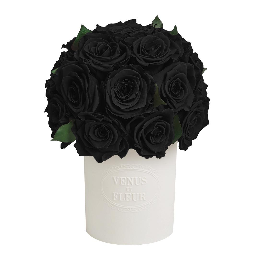 Fleura Vase with Eternity® Roses and Eternity™ Hedera Leaves