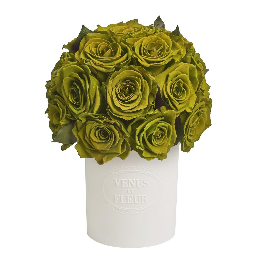 Fleura Vase with Eternity® Roses and Eternity™ Hedera Leaves