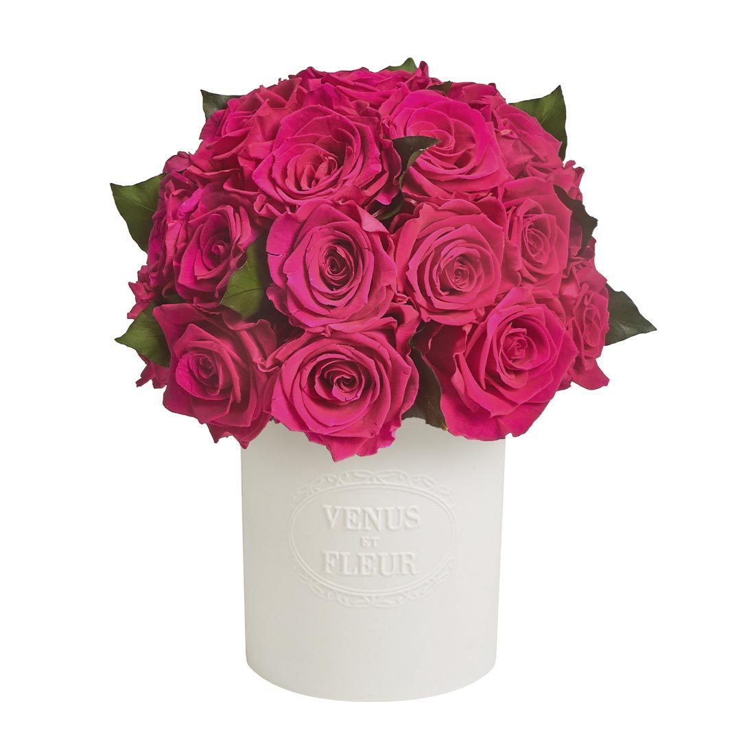 Fleura Vase with Eternity® Roses and Eternity™ Hedera Leaves