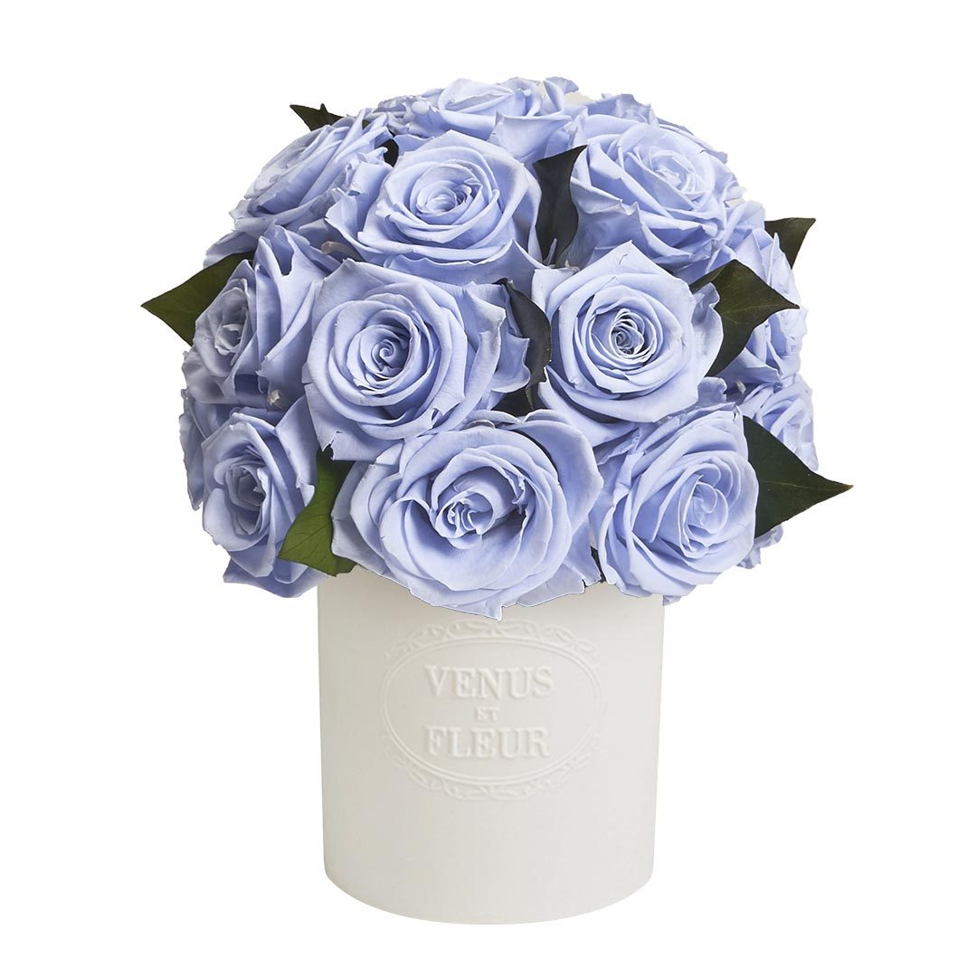 Fleura Vase with Eternity® Roses and Eternity™ Hedera Leaves