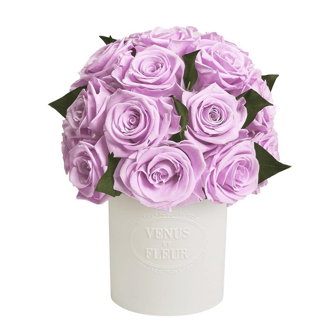 Fleura Vase with Eternity® Roses and Eternity™ Hedera Leaves