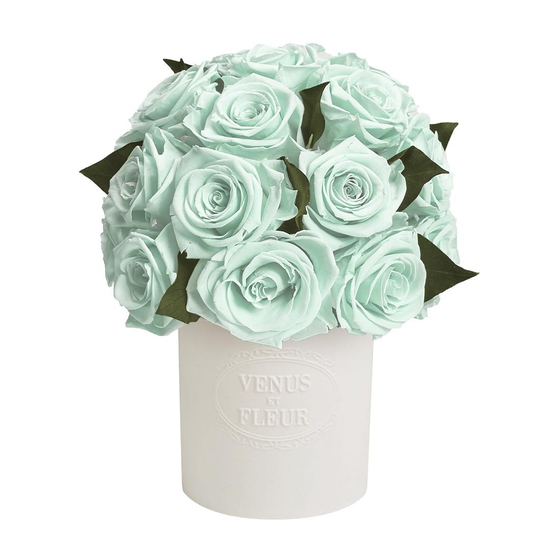 Fleura Vase with Eternity® Roses and Eternity™ Hedera Leaves