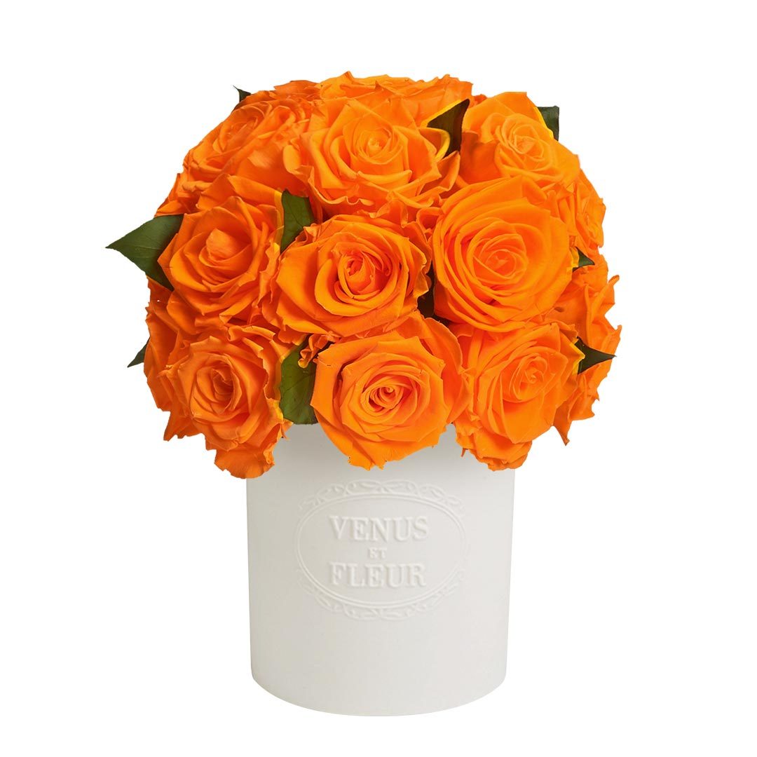 Fleura Vase with Eternity® Roses and Eternity™ Hedera Leaves
