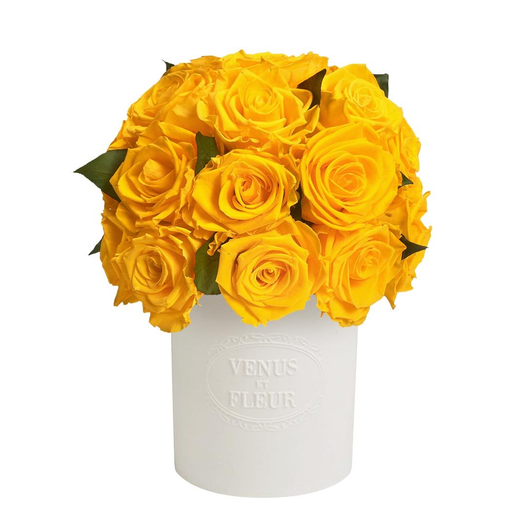 Fleura Vase with Eternity® Roses and Eternity™ Hedera Leaves